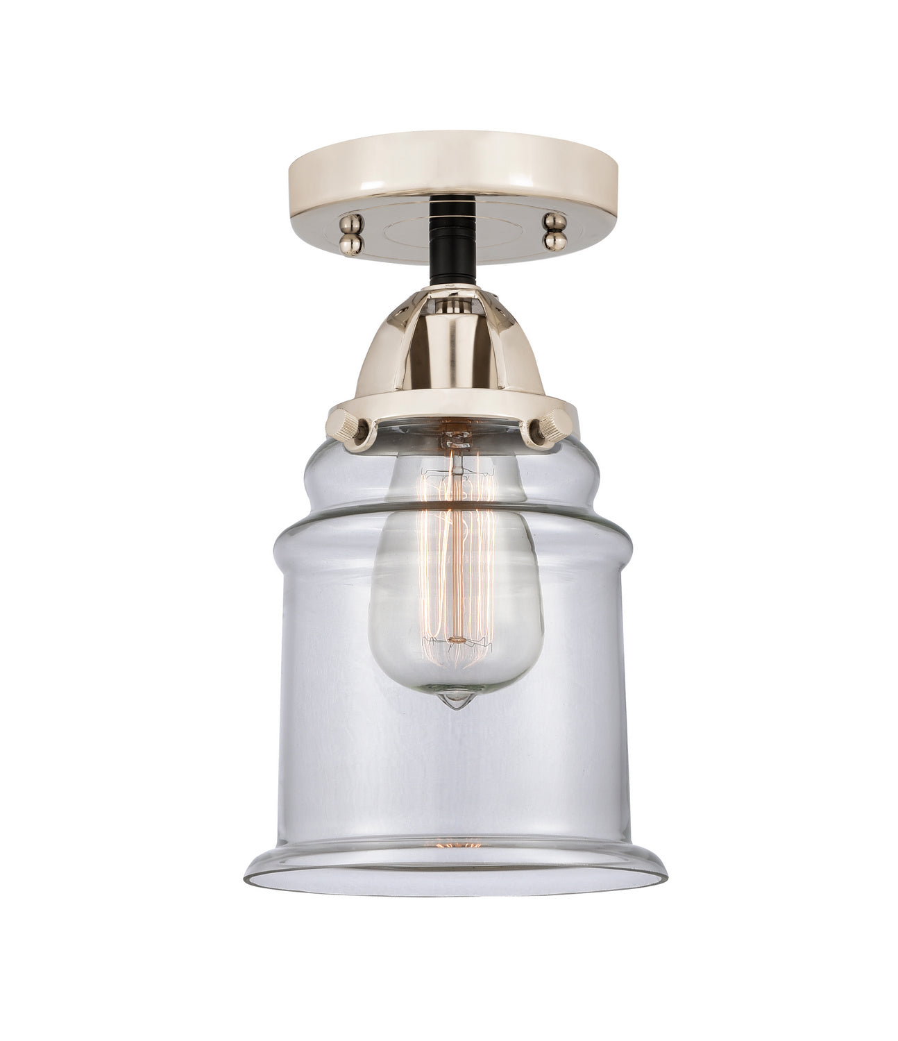 Innovations - 288-1C-BPN-G182 - One Light Semi-Flush Mount - Nouveau 2 - Black Polished Nickel