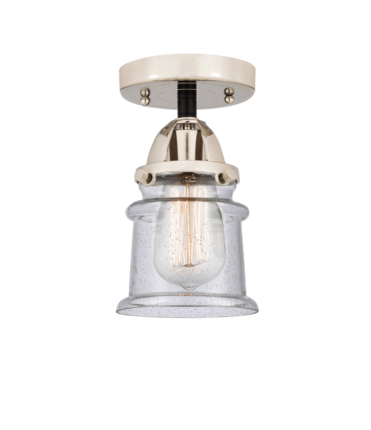 Innovations - 288-1C-BPN-G184S - One Light Semi-Flush Mount - Nouveau 2 - Black Polished Nickel