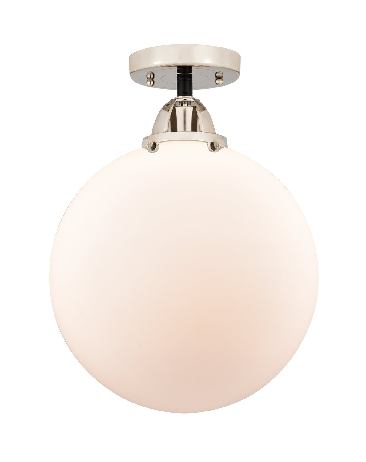 Innovations - 288-1C-BPN-G201-12 - One Light Semi-Flush Mount - Nouveau 2 - Black Polished Nickel
