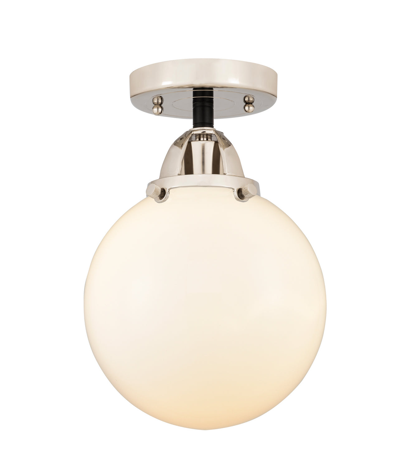 Innovations - 288-1C-BPN-G201-8 - One Light Semi-Flush Mount - Nouveau 2 - Black Polished Nickel