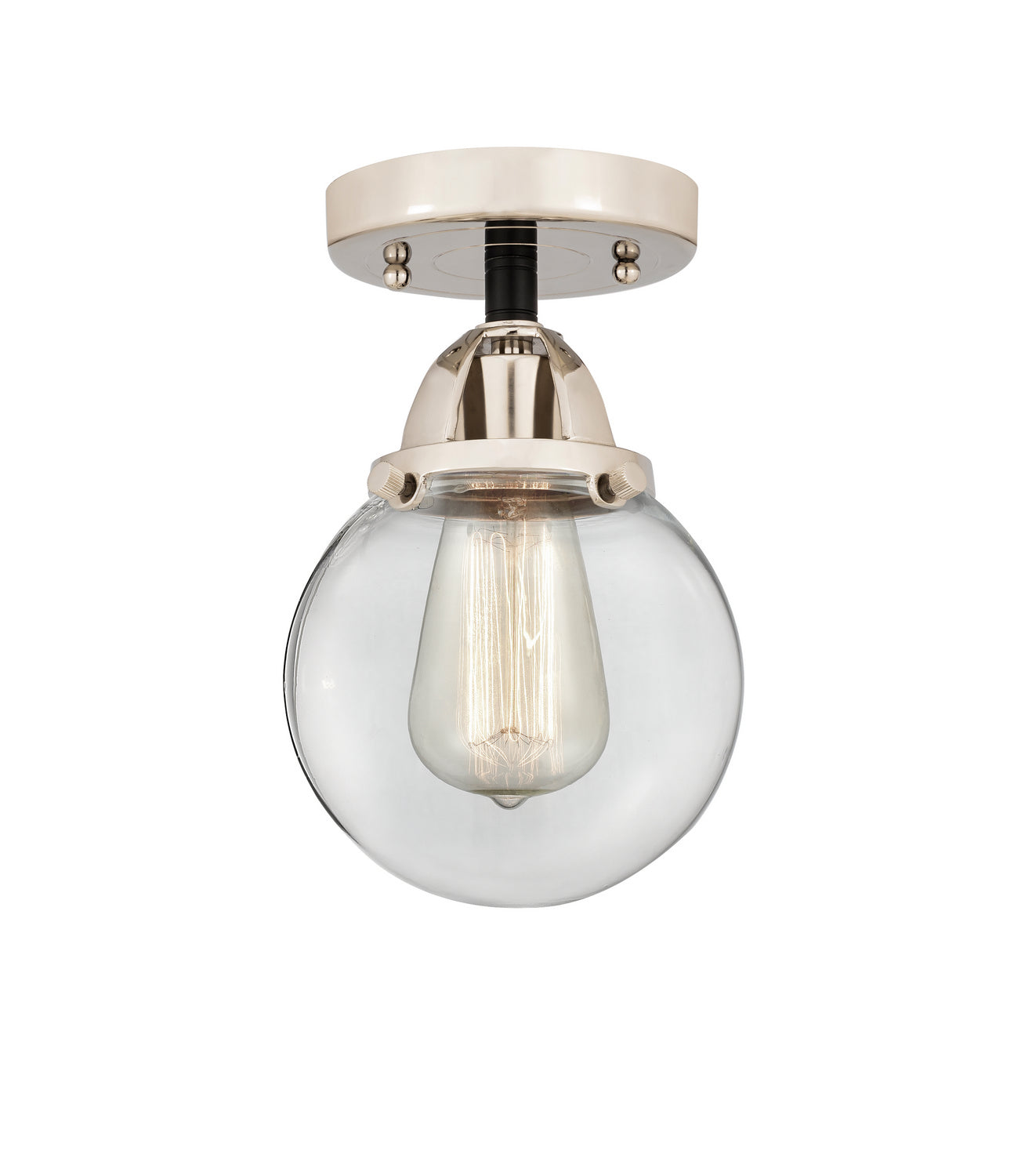 Innovations - 288-1C-BPN-G202-6 - One Light Semi-Flush Mount - Nouveau 2 - Black Polished Nickel