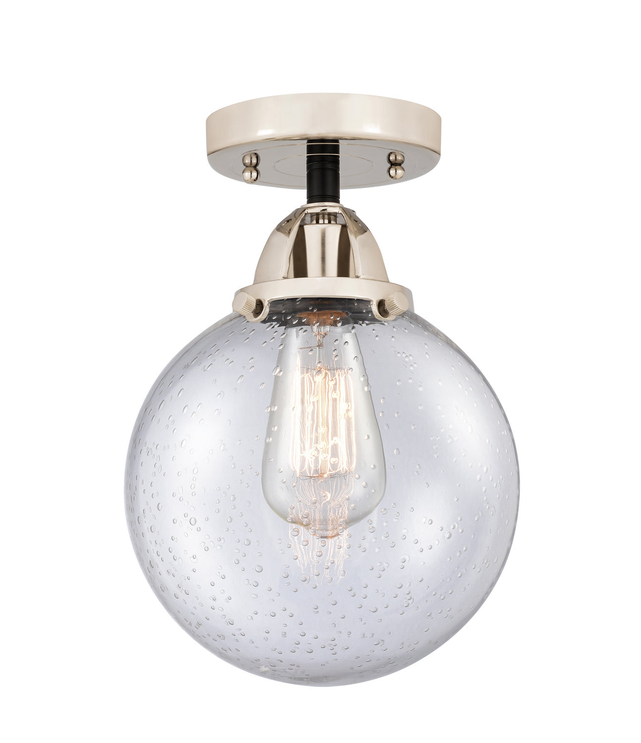 Innovations - 288-1C-BPN-G204-8 - One Light Semi-Flush Mount - Nouveau 2 - Black Polished Nickel