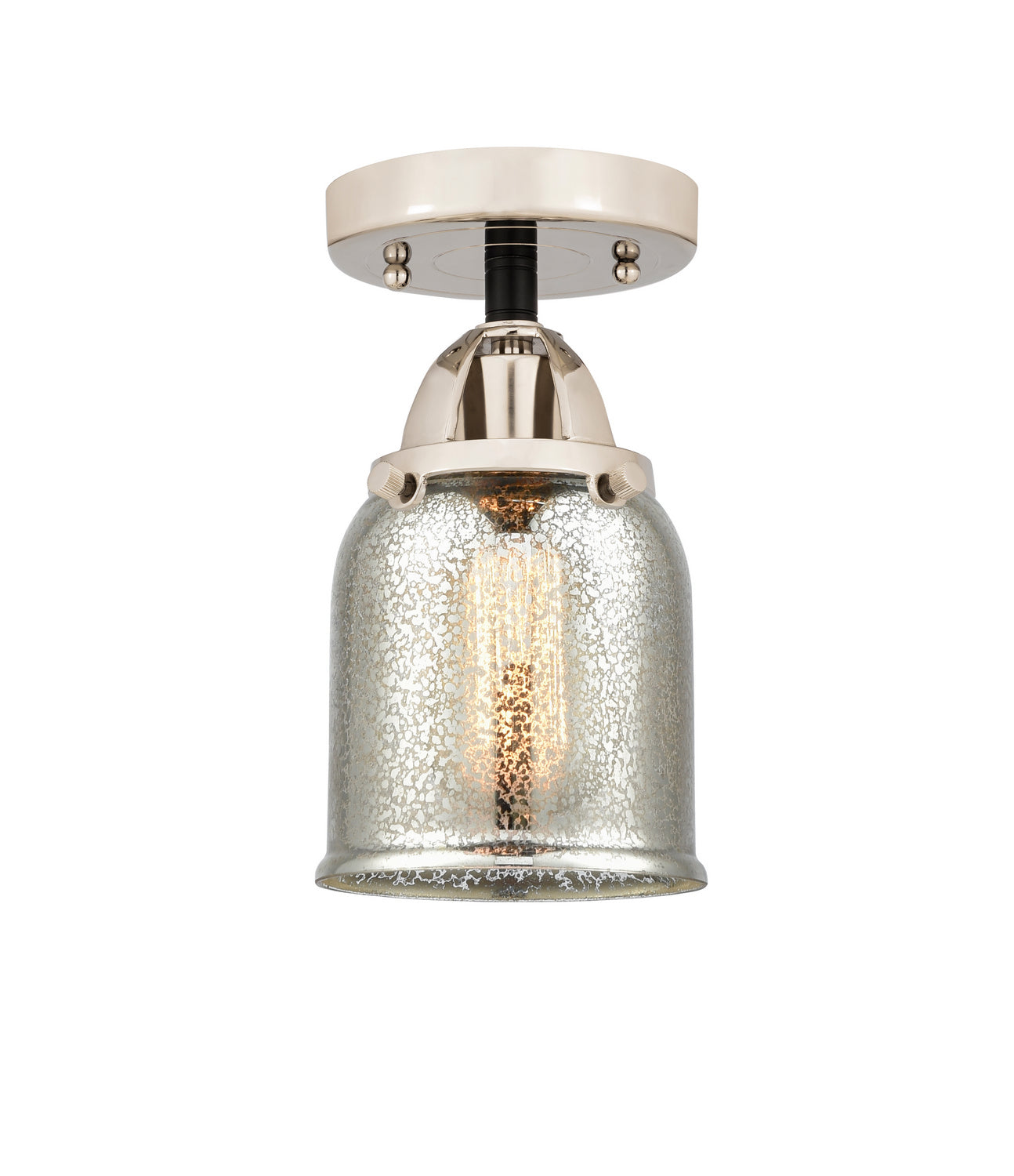 Innovations - 288-1C-BPN-G58 - One Light Semi-Flush Mount - Nouveau 2 - Black Polished Nickel