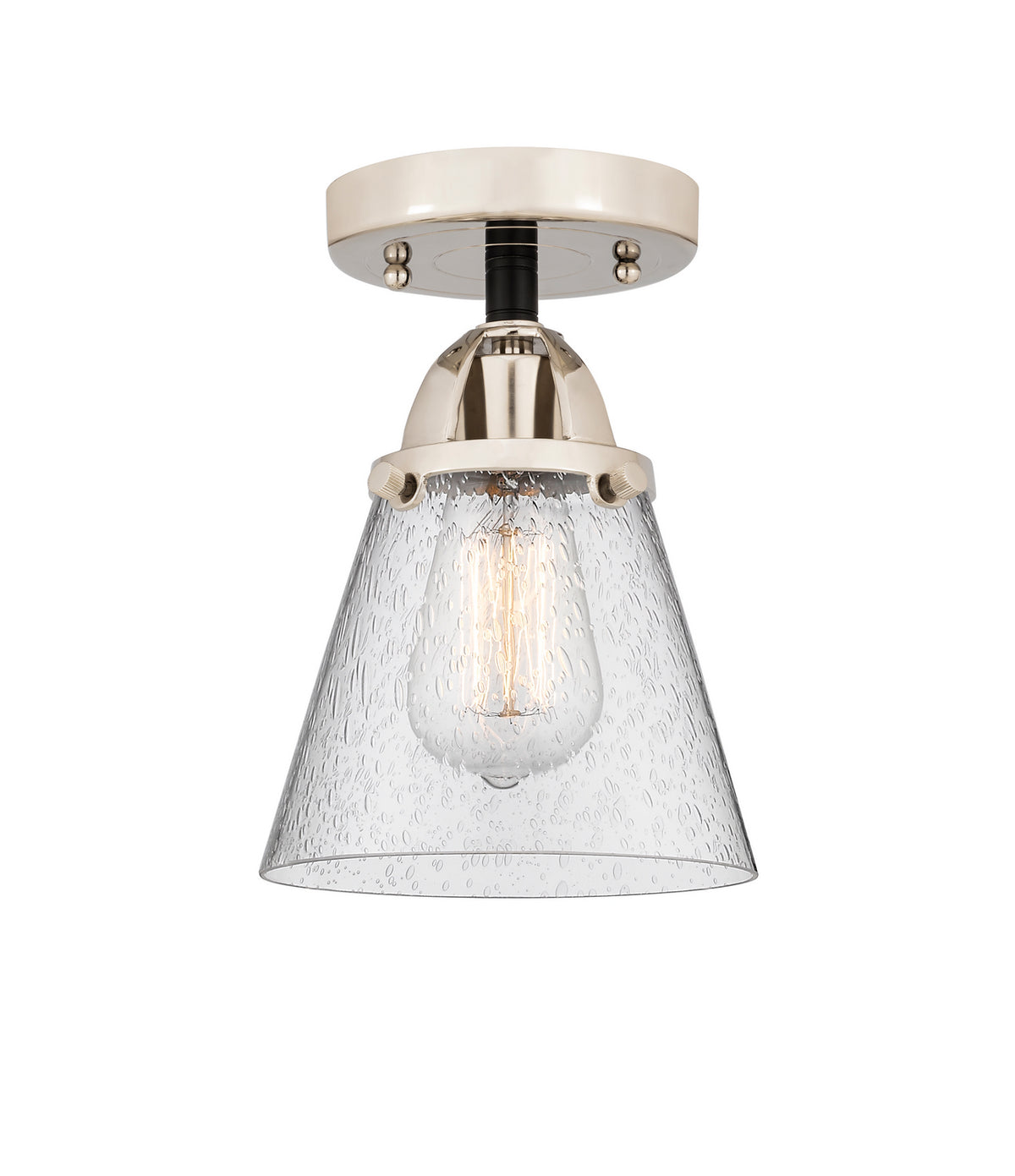 Innovations - 288-1C-BPN-G64 - One Light Semi-Flush Mount - Nouveau 2 - Black Polished Nickel