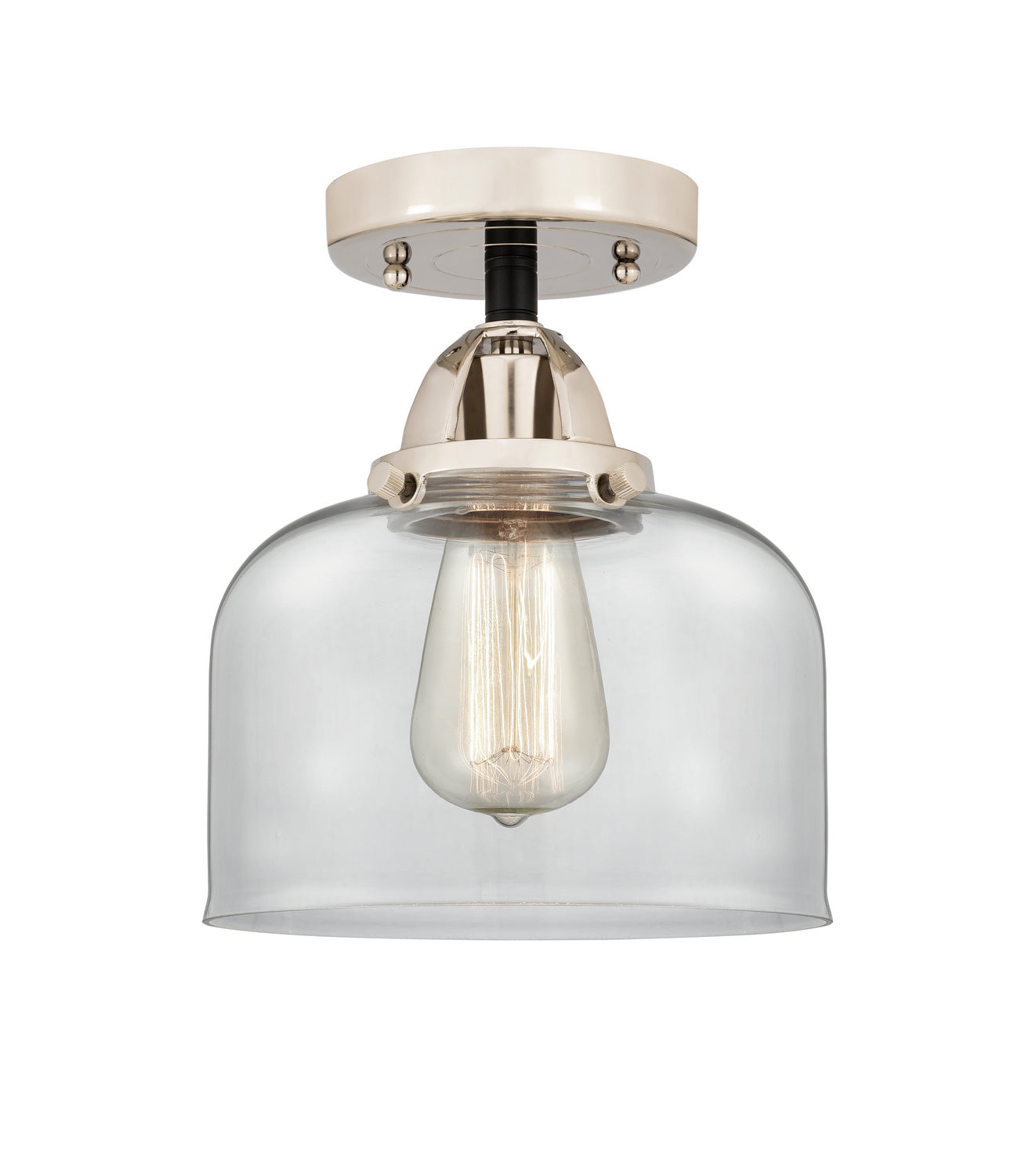 Innovations - 288-1C-BPN-G72 - One Light Semi-Flush Mount - Nouveau 2 - Black Polished Nickel