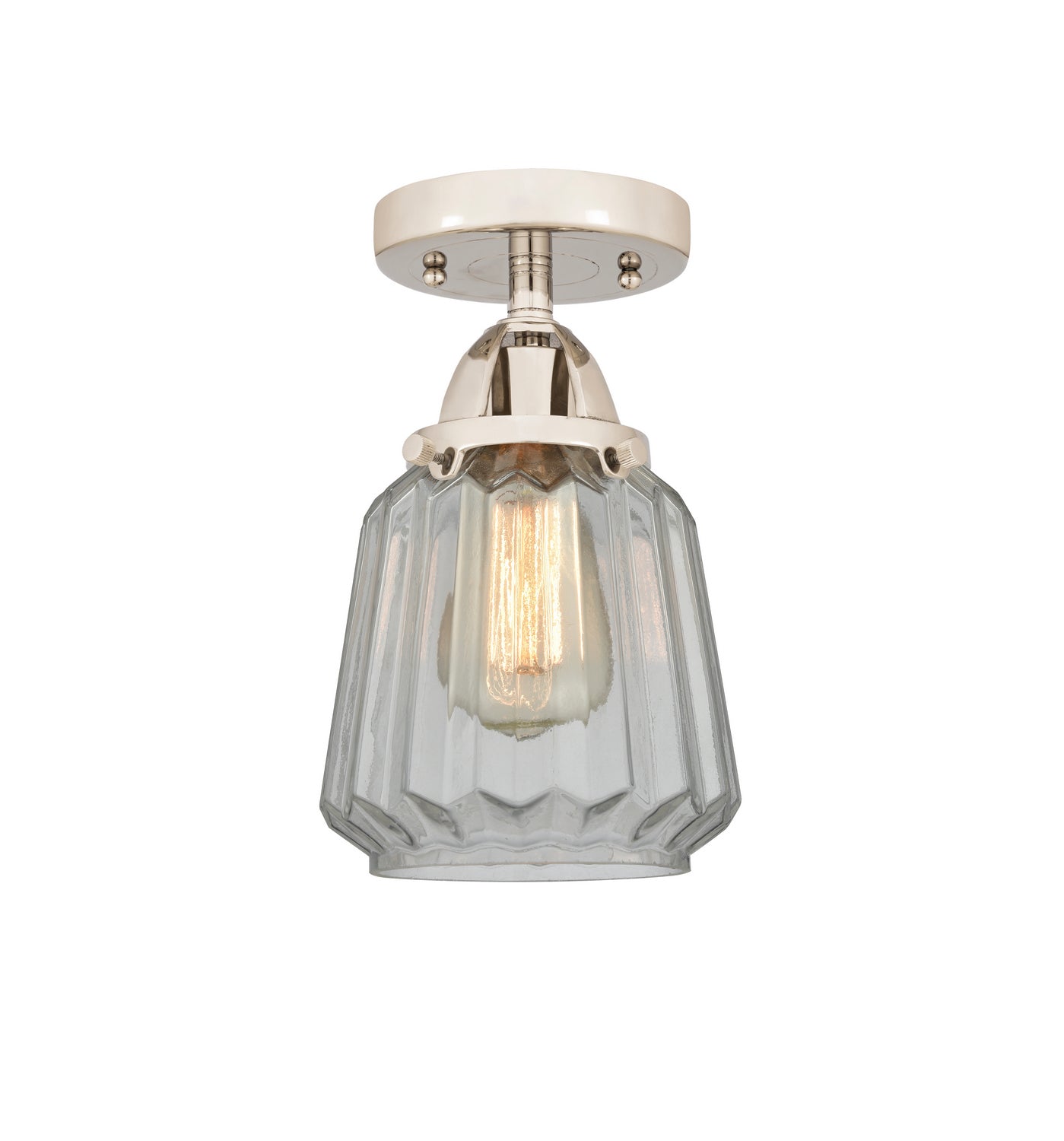 Innovations - 288-1C-PN-G142 - One Light Semi-Flush Mount - Nouveau 2 - Polished Nickel