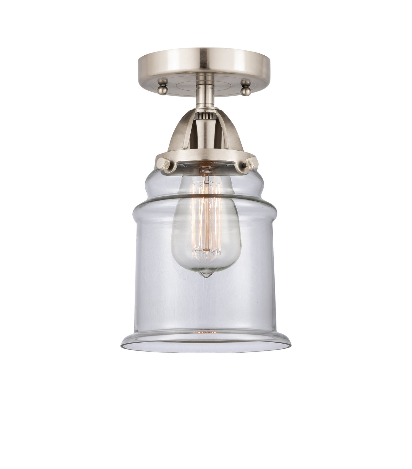 Innovations - 288-1C-SN-G182 - One Light Semi-Flush Mount - Nouveau 2 - Brushed Satin Nickel