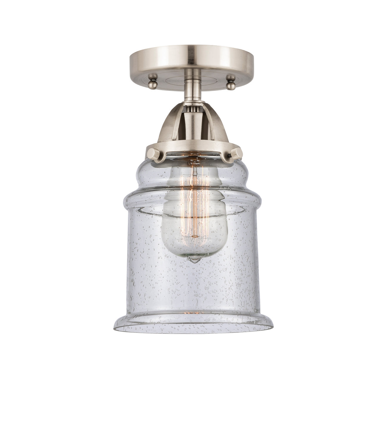 Innovations - 288-1C-SN-G184 - One Light Semi-Flush Mount - Nouveau 2 - Brushed Satin Nickel