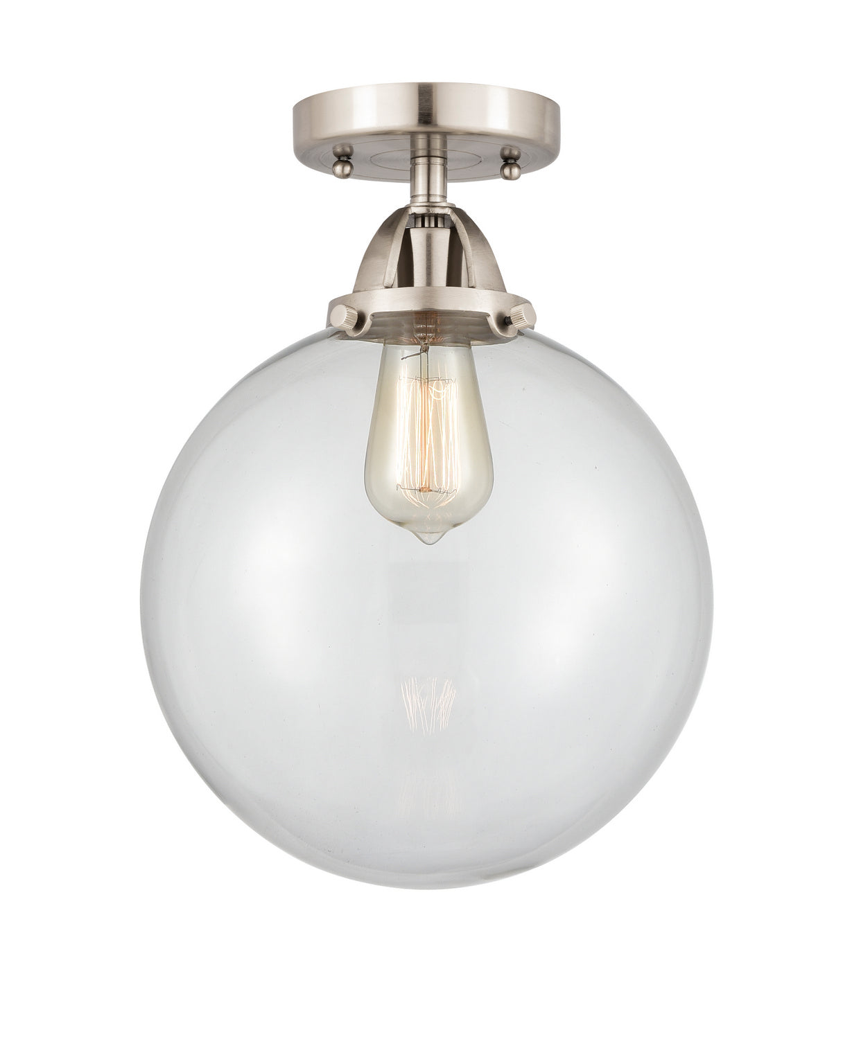 Innovations - 288-1C-SN-G202-10 - One Light Semi-Flush Mount - Nouveau 2 - Brushed Satin Nickel