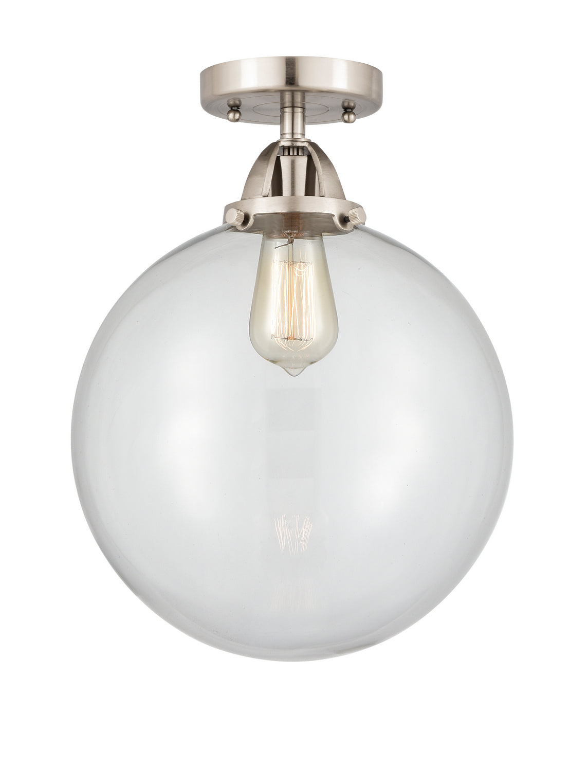 Innovations - 288-1C-SN-G202-12 - One Light Semi-Flush Mount - Nouveau 2 - Brushed Satin Nickel