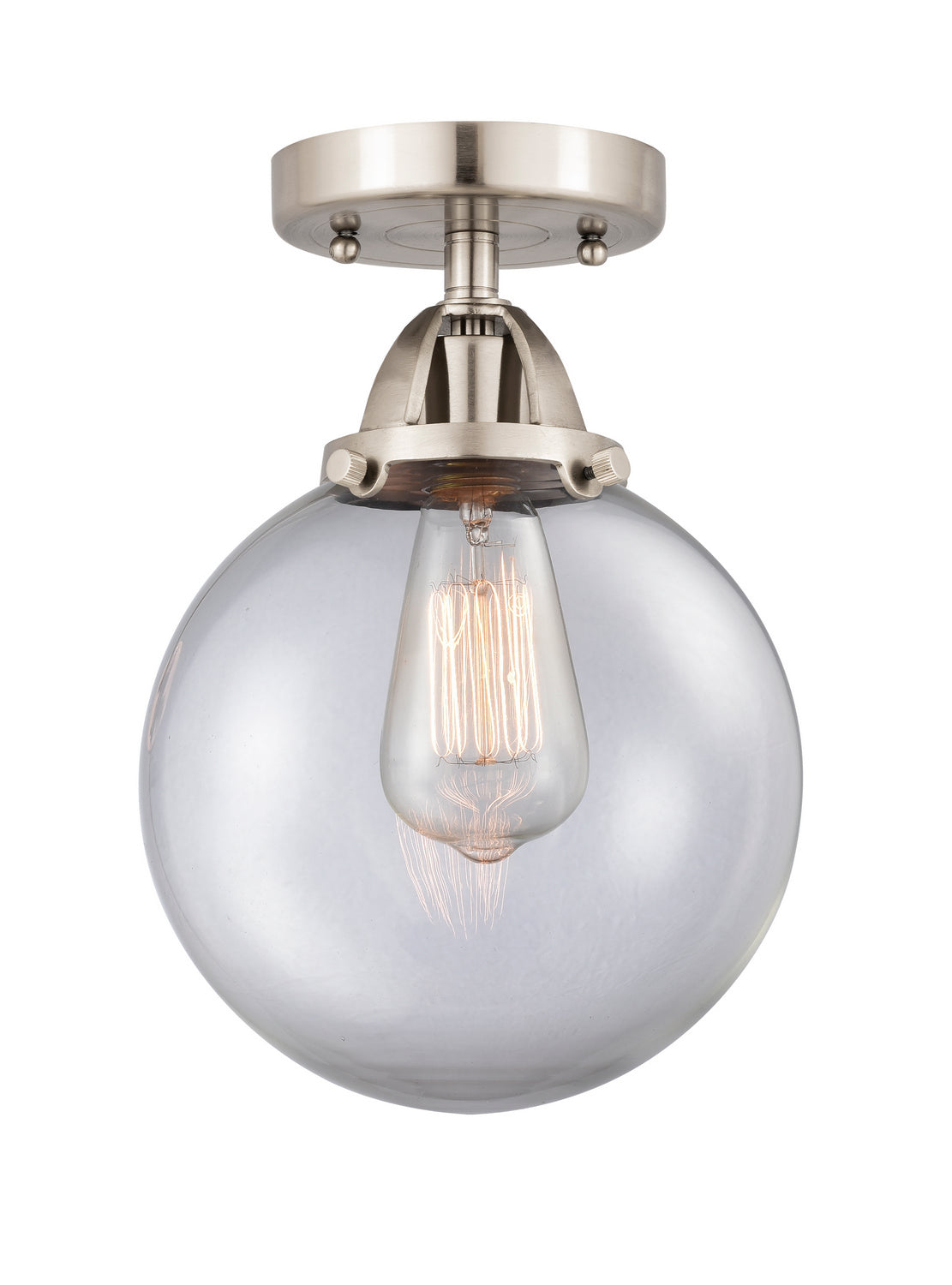 Innovations - 288-1C-SN-G202-8 - One Light Semi-Flush Mount - Nouveau 2 - Brushed Satin Nickel