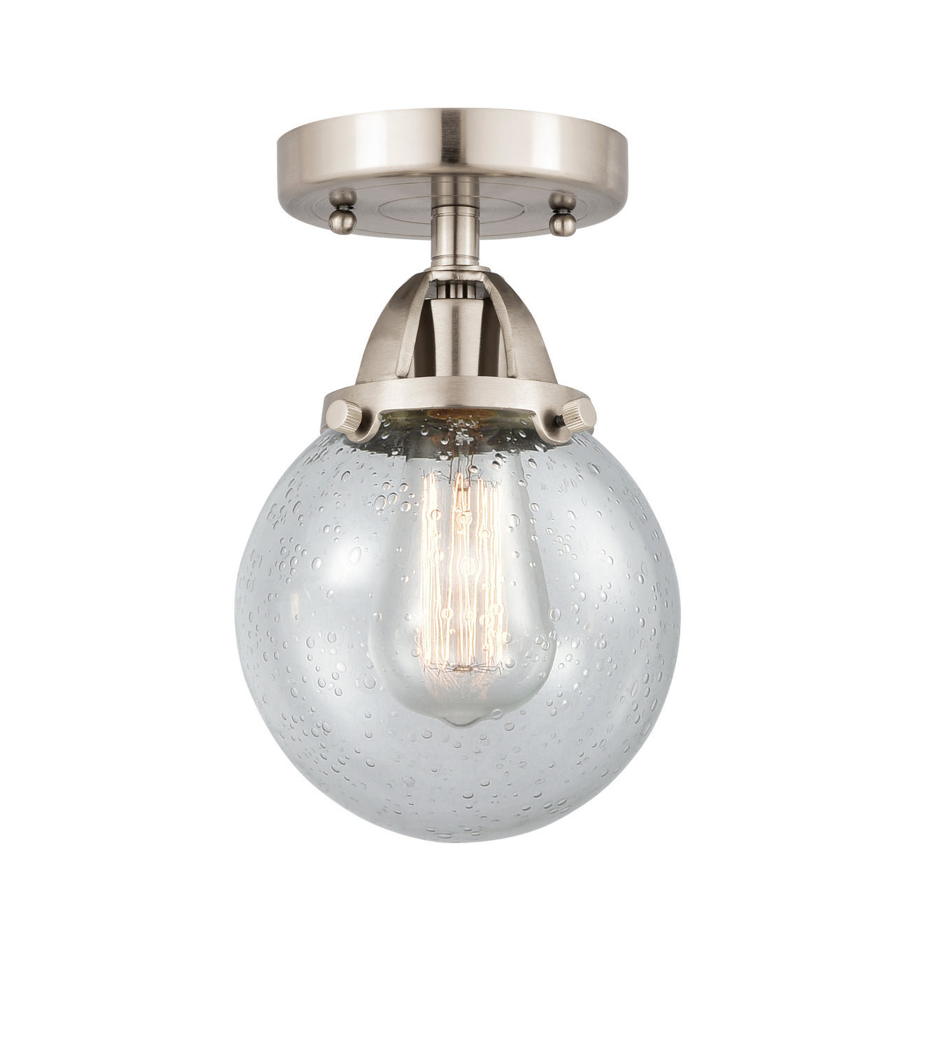 Innovations - 288-1C-SN-G204-6 - One Light Semi-Flush Mount - Nouveau 2 - Brushed Satin Nickel