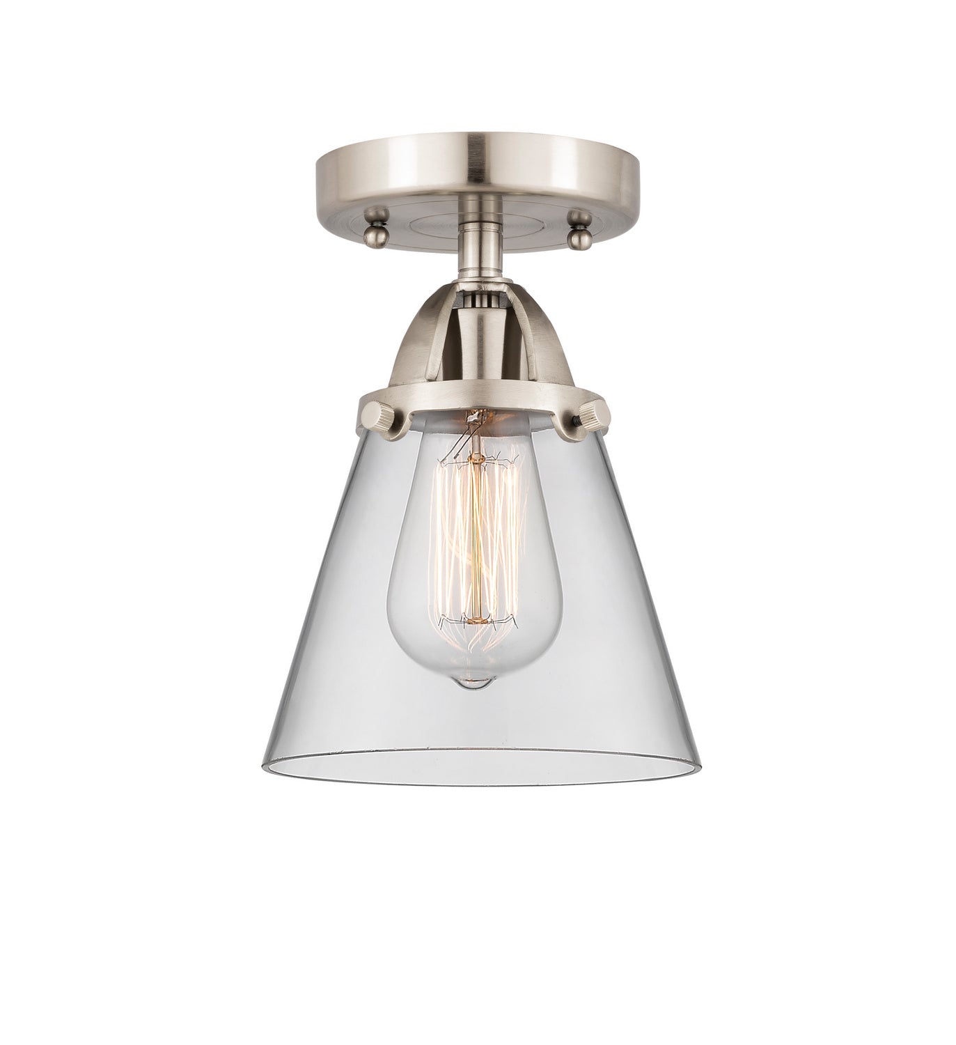 Innovations - 288-1C-SN-G62 - One Light Semi-Flush Mount - Nouveau 2 - Brushed Satin Nickel