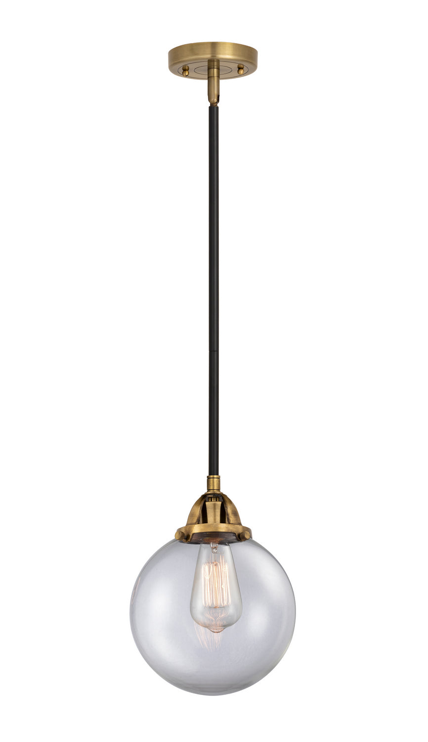 Innovations - 288-1S-BAB-G202-8 - One Light Mini Pendant - Nouveau 2 - Black Antique Brass