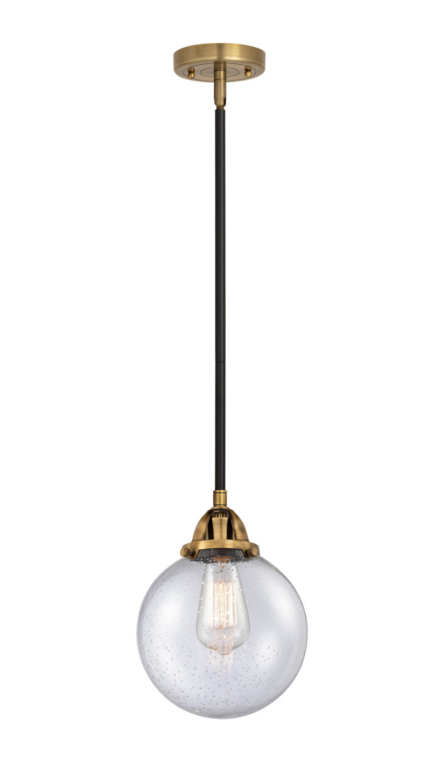 Innovations - 288-1S-BAB-G204-8 - One Light Mini Pendant - Nouveau 2 - Black Antique Brass