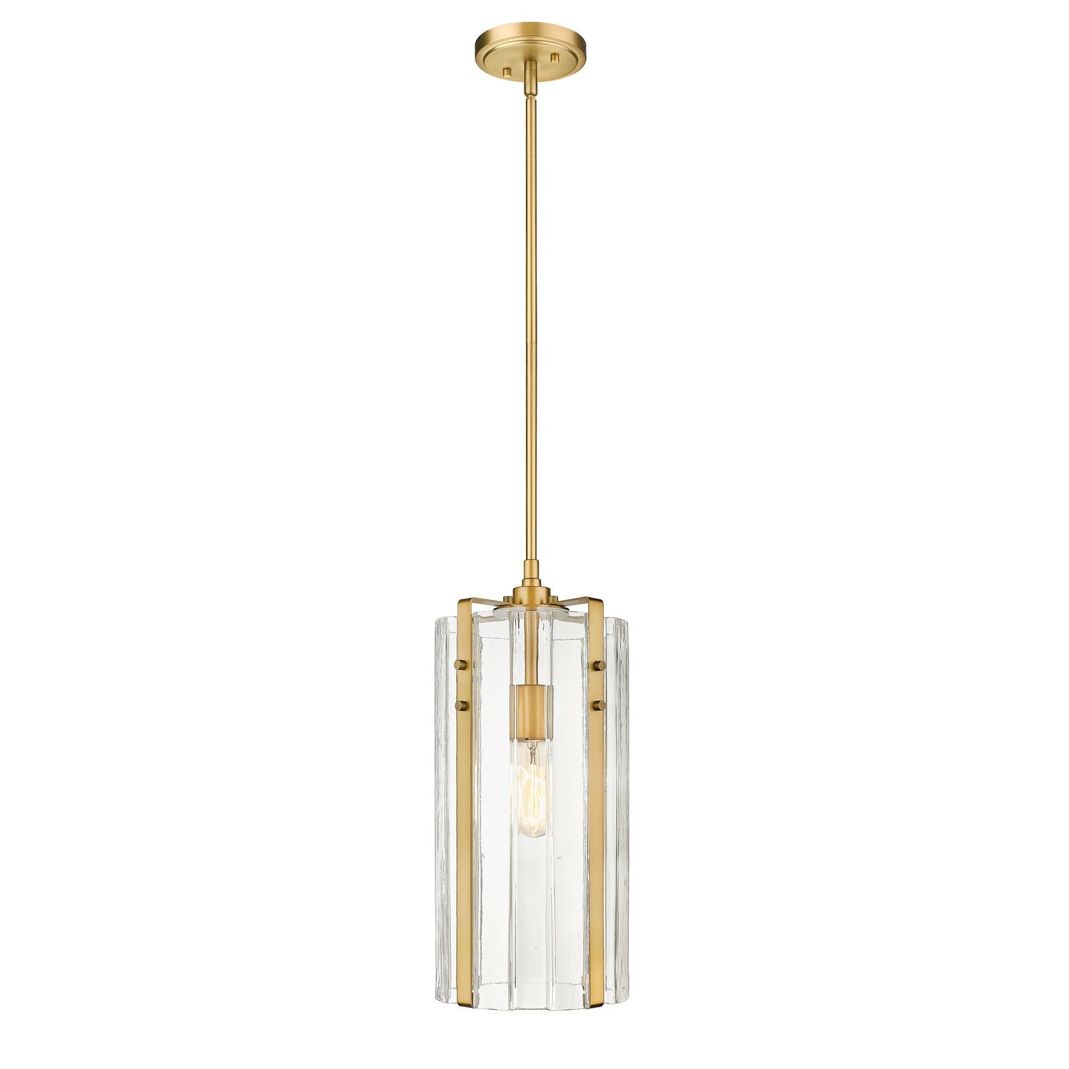 Z-Lite - 3036P8-RB - One Light Pendant - Alverton - Rubbed Brass