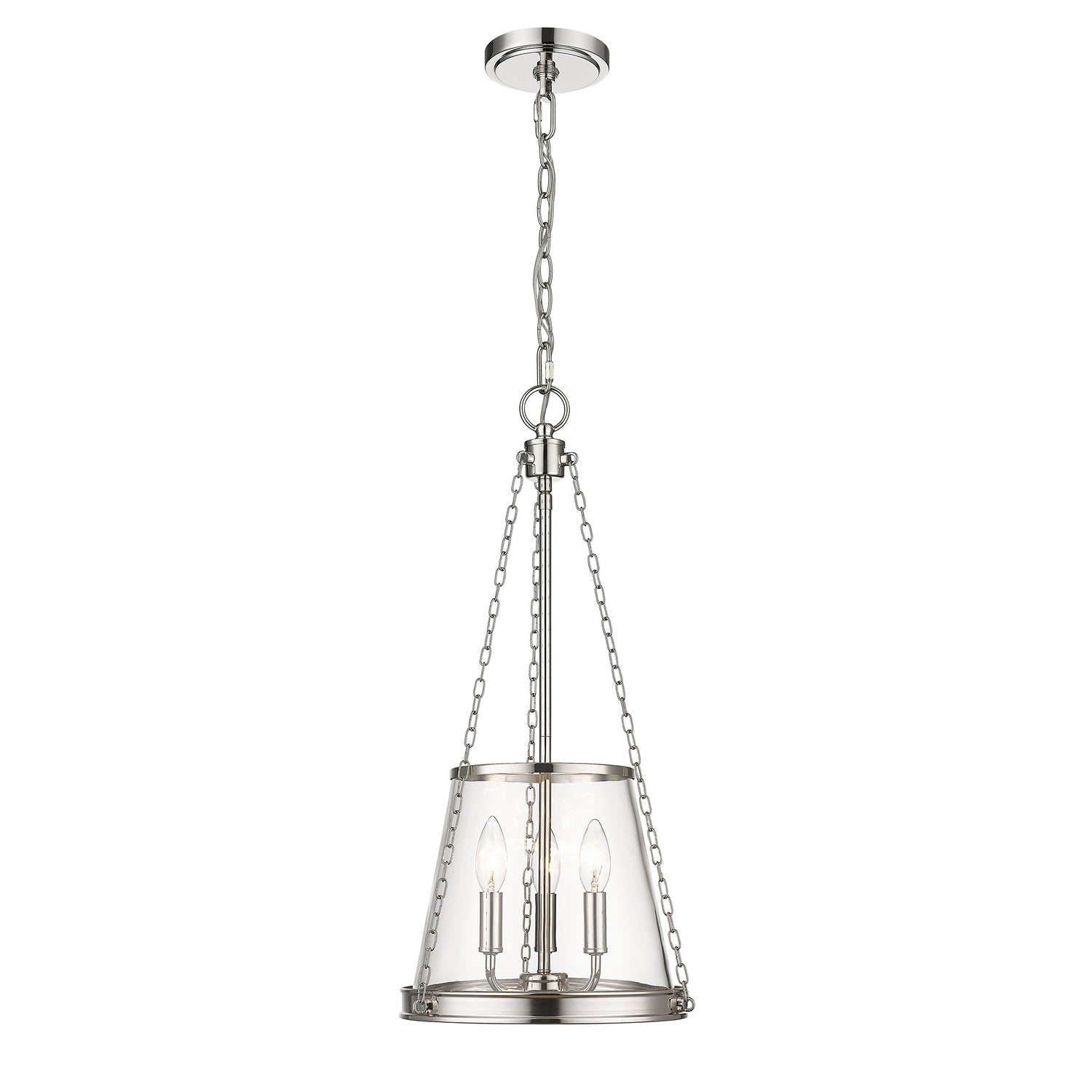 Z-Lite - 341P12-PN - Three Light Pendant - Prescott - Polished Nickel