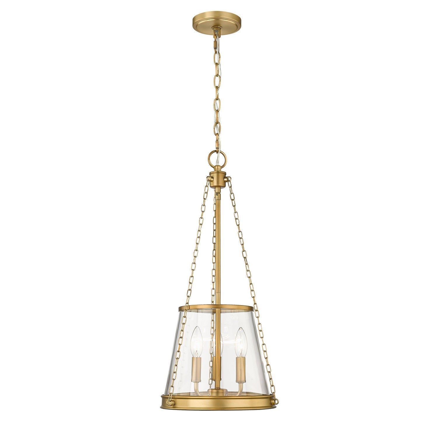 Z-Lite - 341P12-RB - Three Light Pendant - Prescott - Rubbed Brass