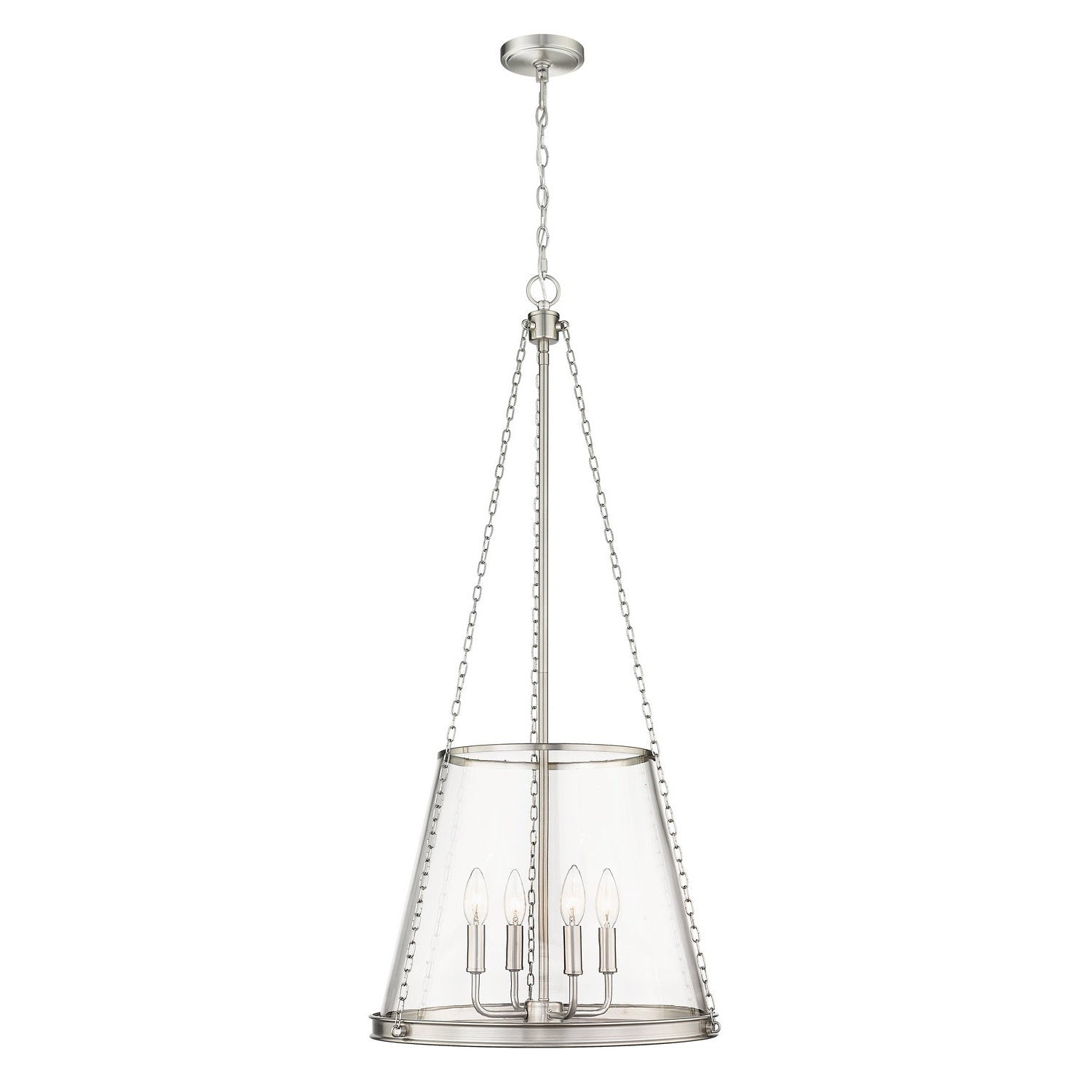 Z-Lite - 341P18-BN - Four Light Pendant - Prescott - Brushed Nickel