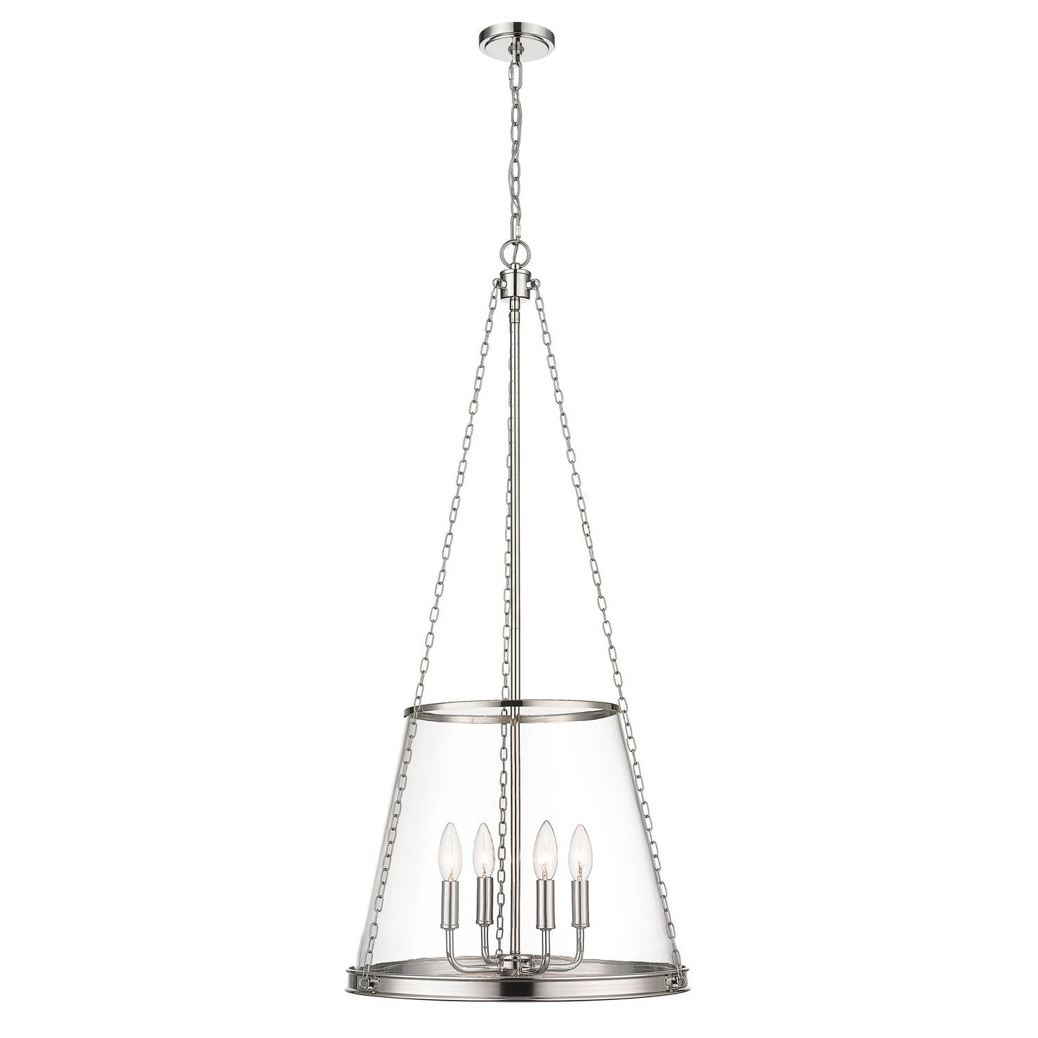 Z-Lite - 341P18-PN - Four Light Pendant - Prescott - Polished Nickel