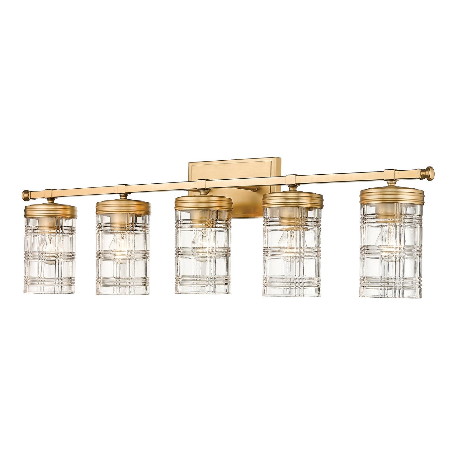 Z-Lite - 344-5V-HG - Five Light Vanity - Archer - Heirloom Gold