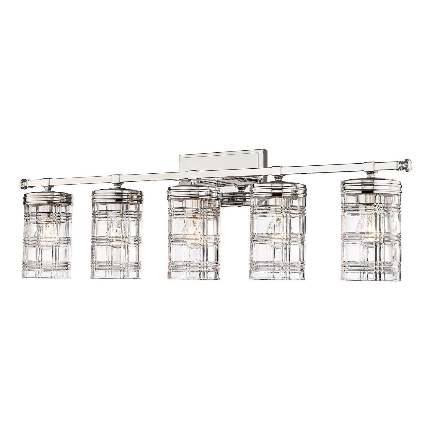 Z-Lite - 344-5V-PN - Five Light Vanity - Archer - Polished Nickel