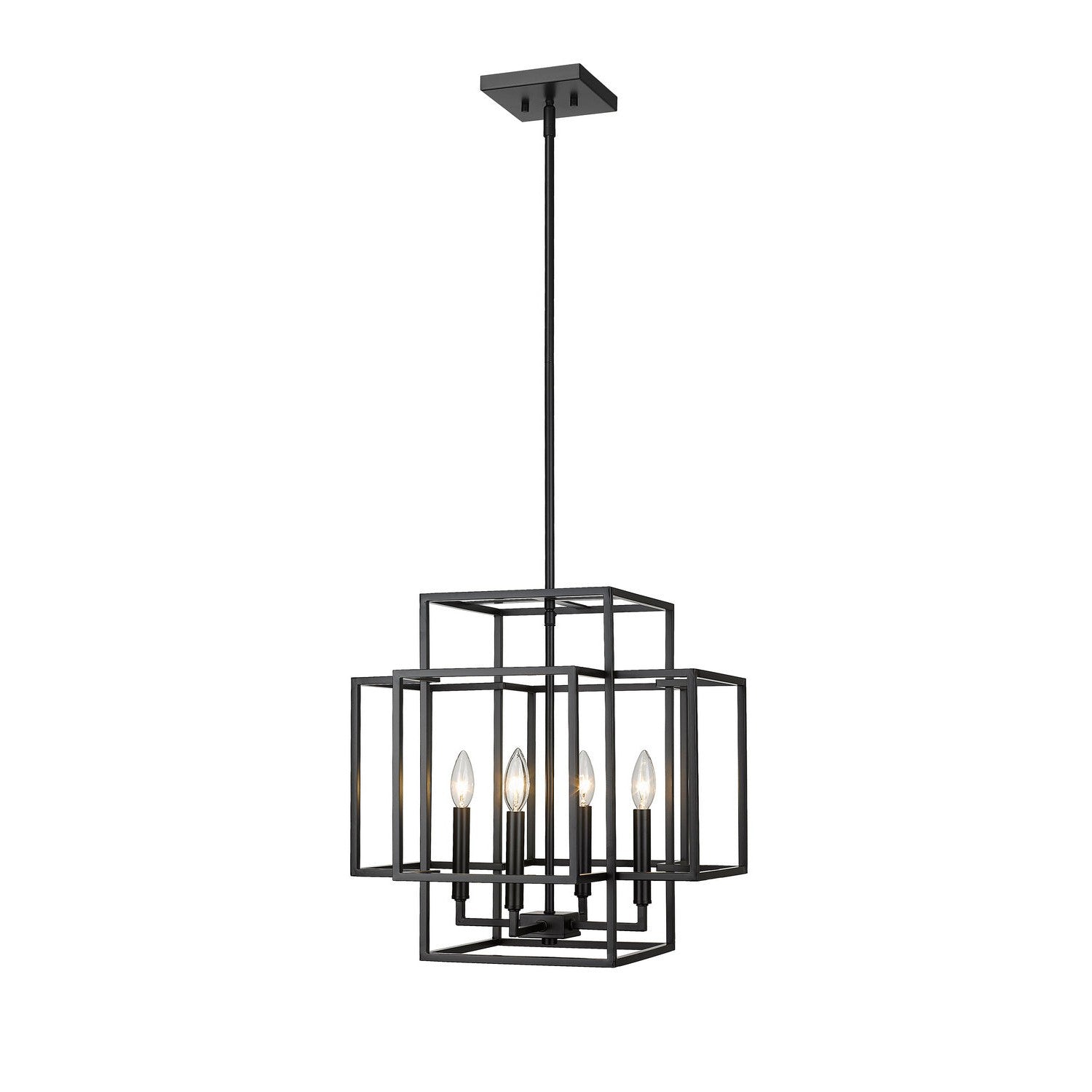 Z-Lite - 454-18MB - Four Light Chandelier - Titania - Matte Black