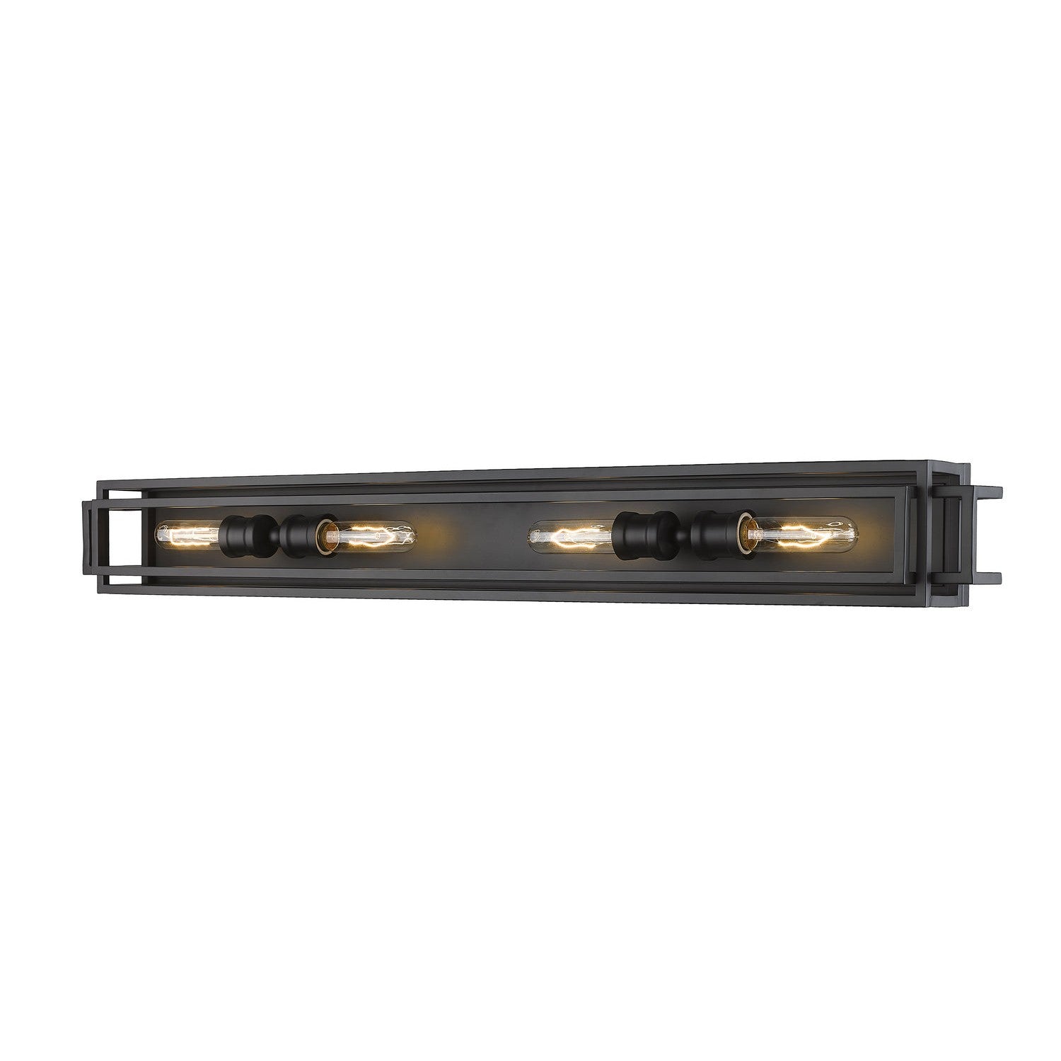 Z-Lite - 454-4V-MB - Four Light Vanity - Titania - Matte Black