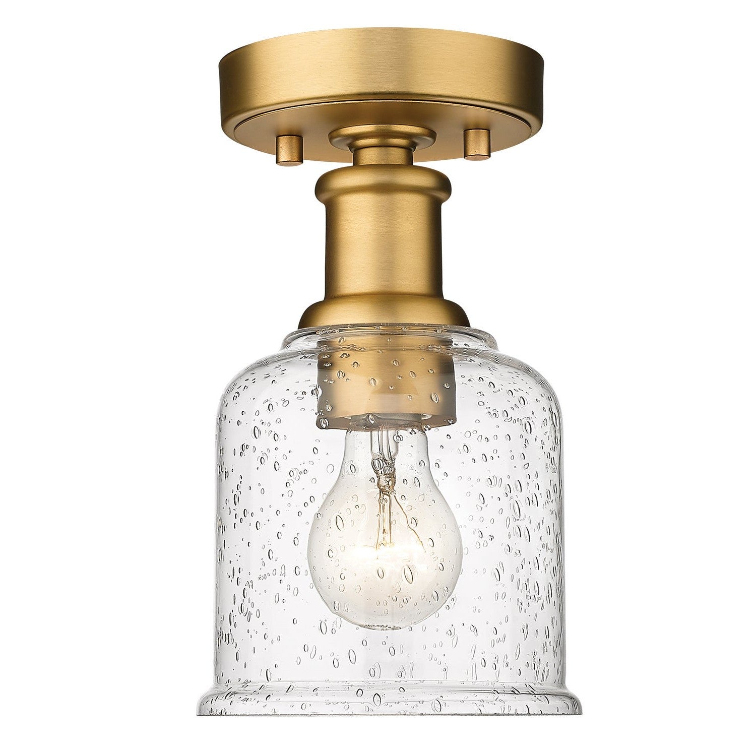 Z-Lite - 734F1-HBR - One Light Flush Mount - Bryant - Heritage Brass