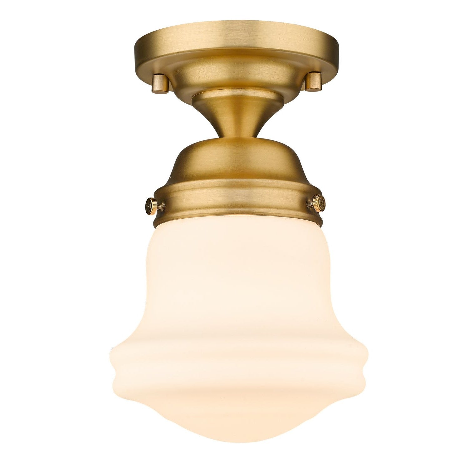 Z-Lite - 735F1-HBR - One Light Flush Mount - Vaughn - Heritage Brass