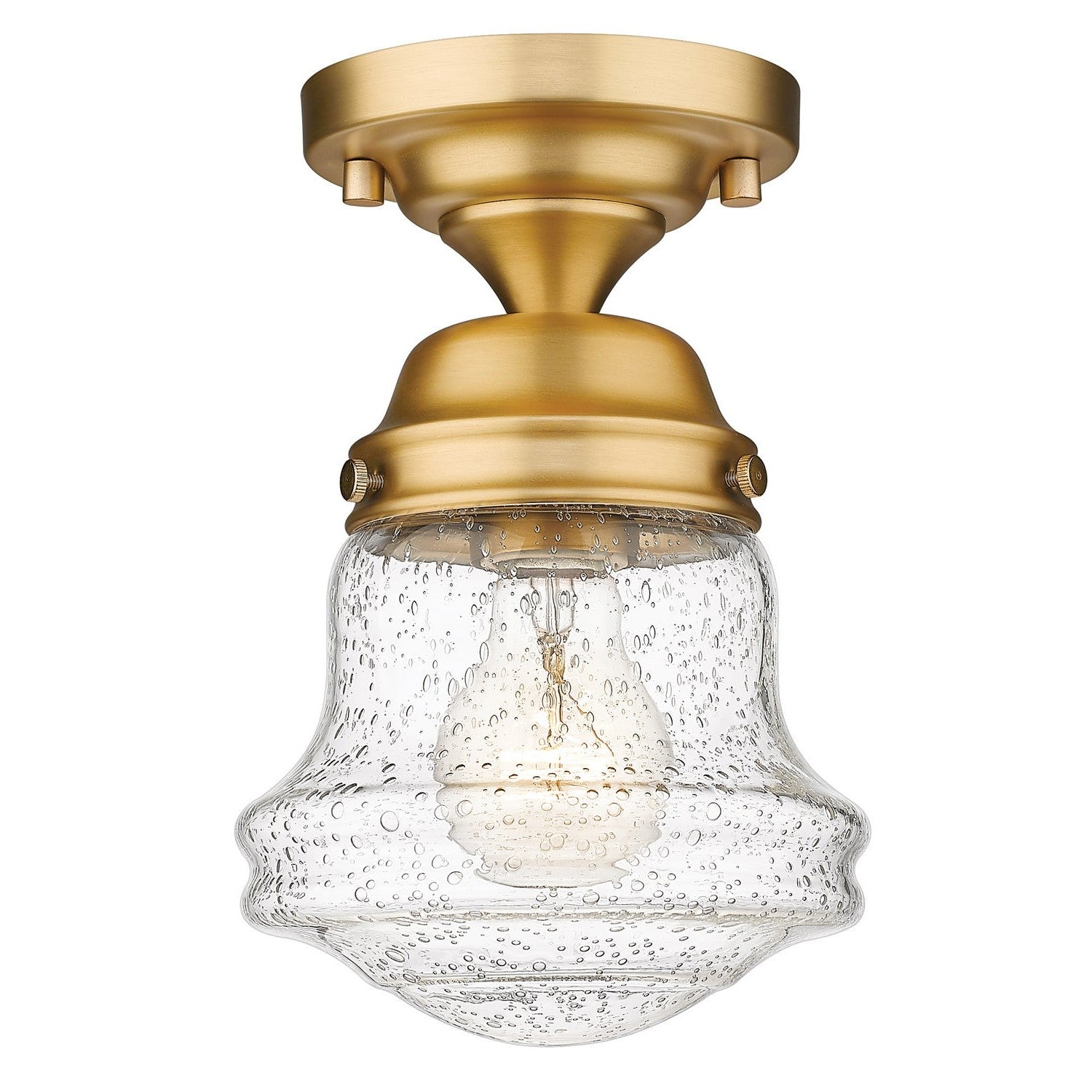 Z-Lite - 736F1-HBR - One Light Flush Mount - Vaughn - Heritage Brass