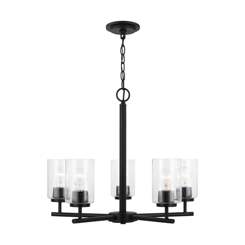 Generation Lighting - 31171-112 - Five Light Chandelier - Oslo - Midnight Black