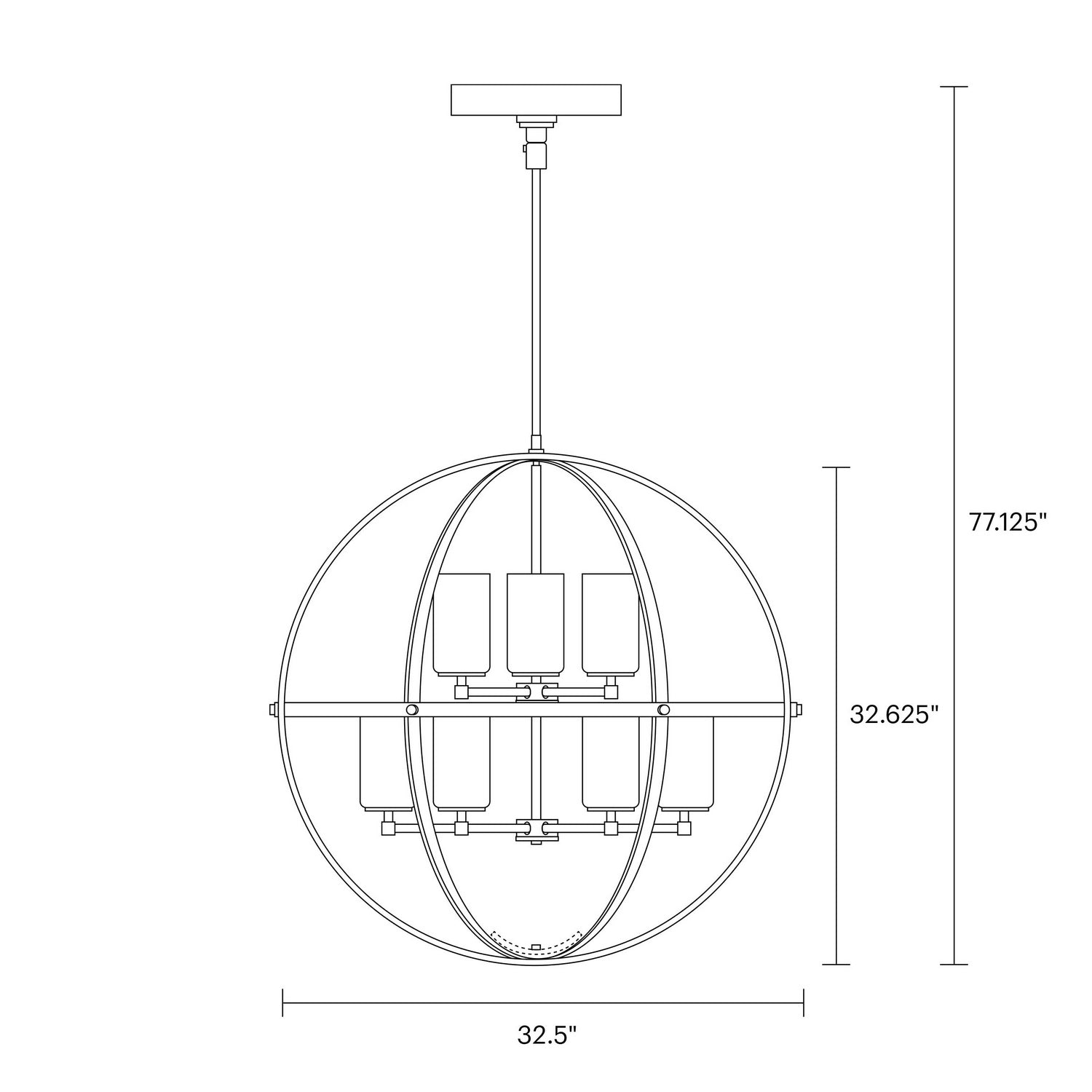 Generation Lighting - 3124609EN3-112 - Nine Light Chandelier - Alturas - Midnight Black