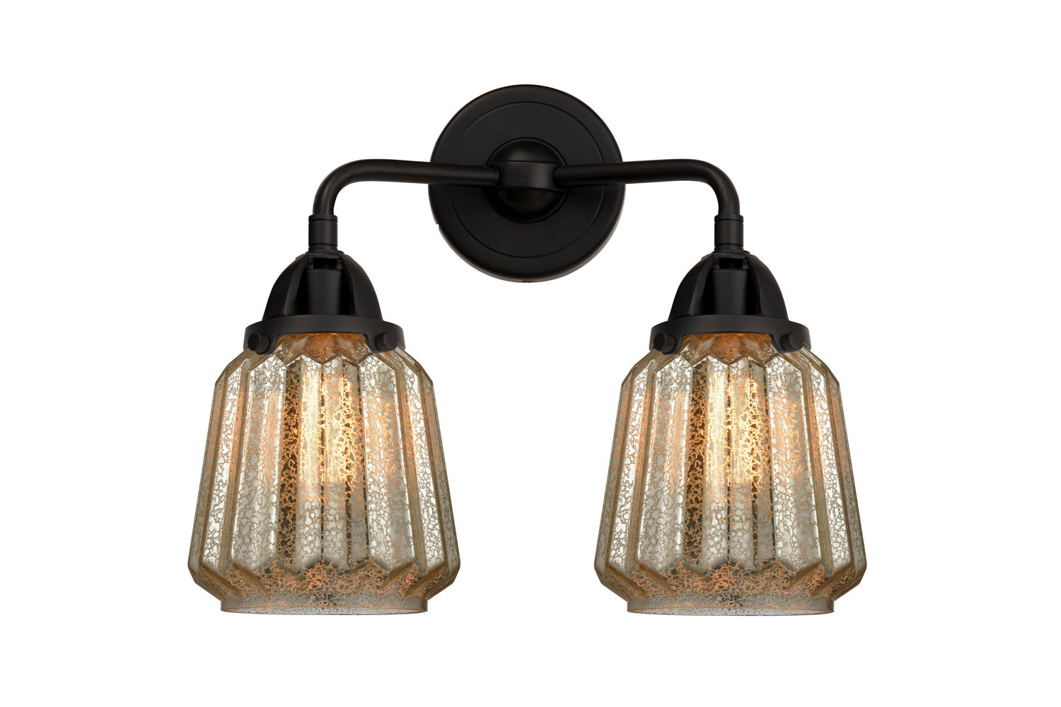 Innovations - 288-2W-BK-G146 - Two Light Bath Vanity - Nouveau 2 - Matte Black