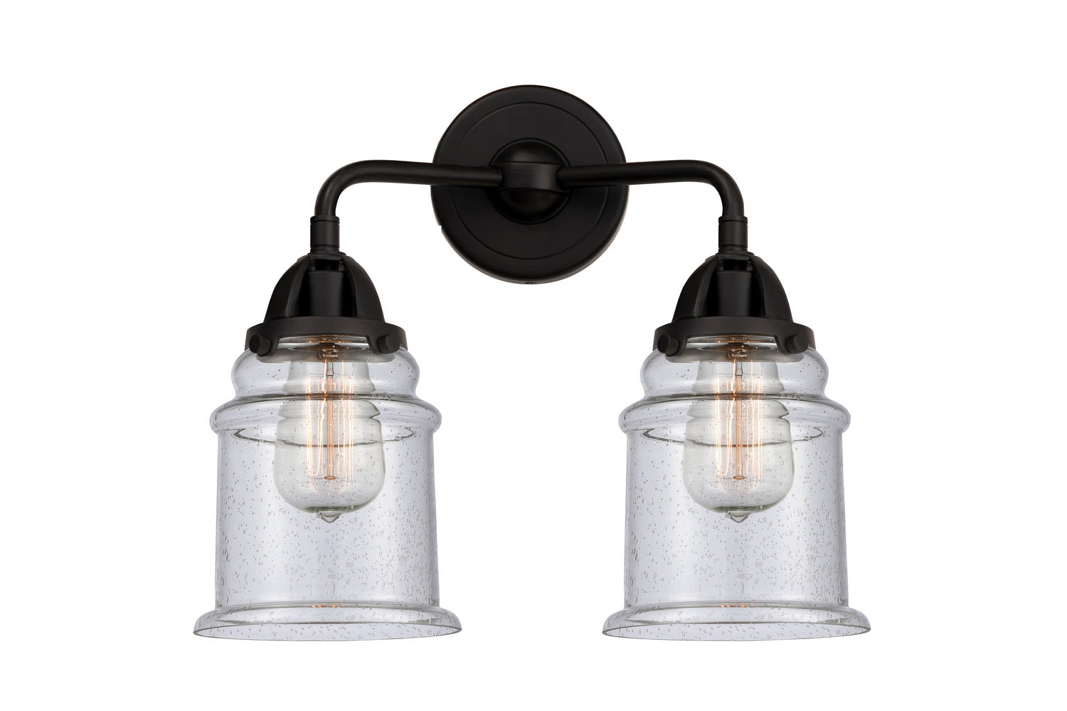 Innovations - 288-2W-BK-G184 - Two Light Bath Vanity - Nouveau 2 - Matte Black