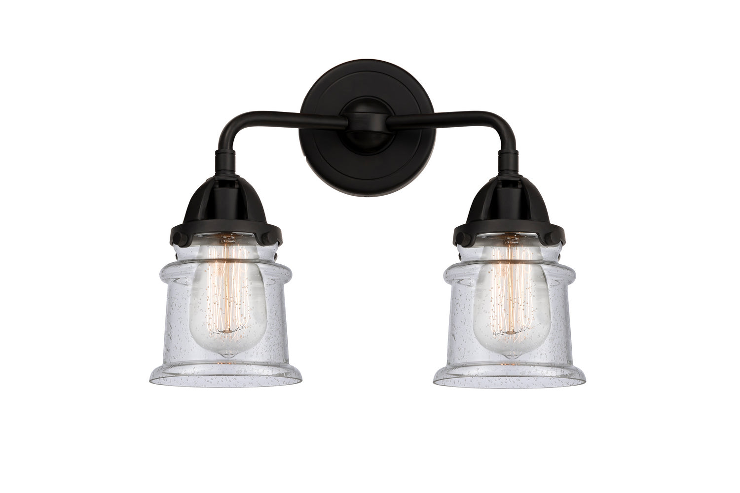 Innovations - 288-2W-BK-G184S - Two Light Bath Vanity - Nouveau 2 - Matte Black