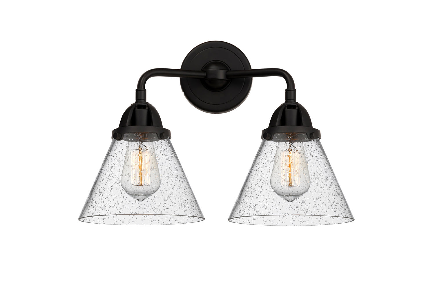 Innovations - 288-2W-BK-G44 - Two Light Bath Vanity - Nouveau 2 - Matte Black