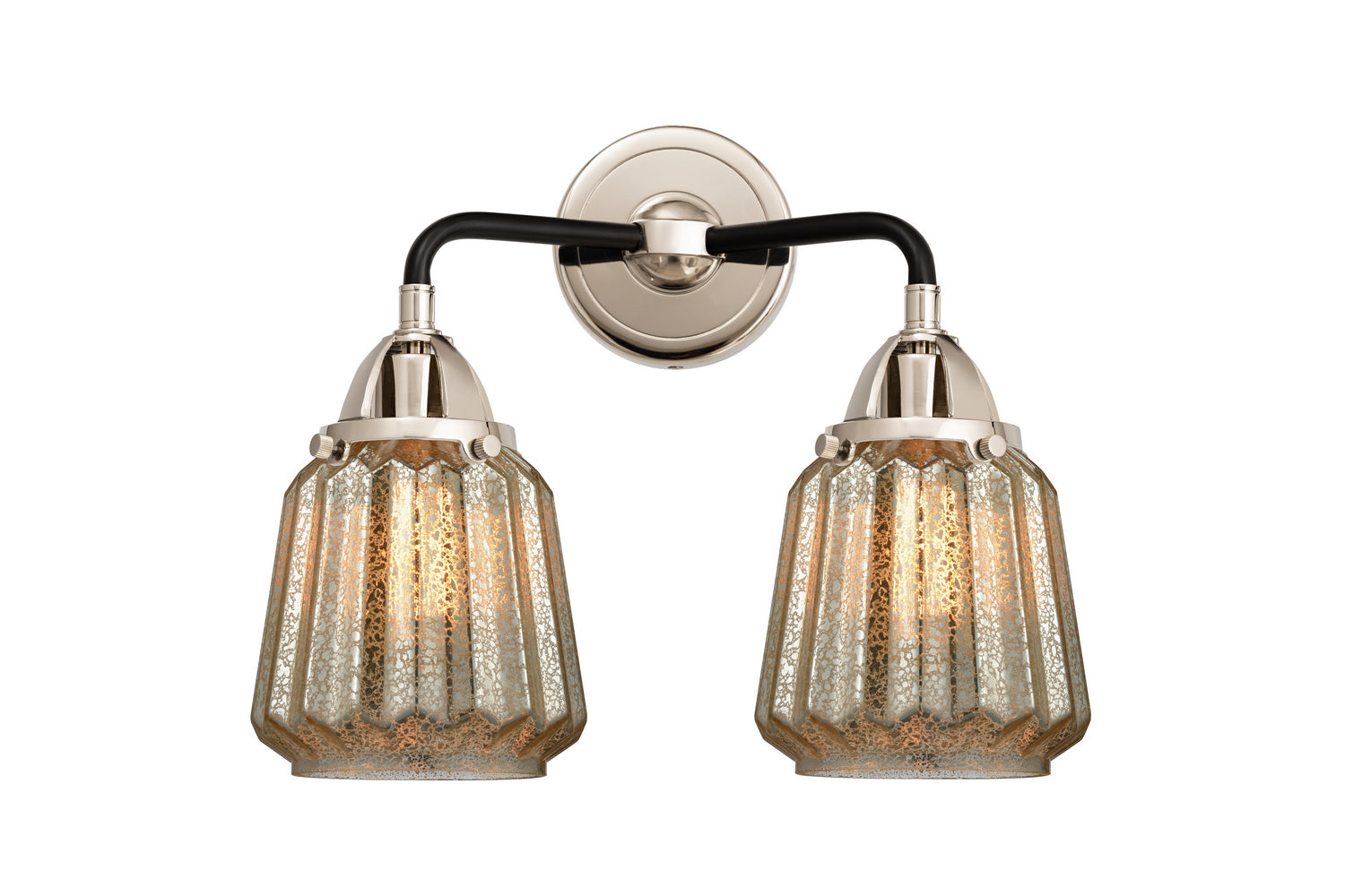 Innovations - 288-2W-BPN-G146 - Two Light Bath Vanity - Nouveau 2 - Black Polished Nickel