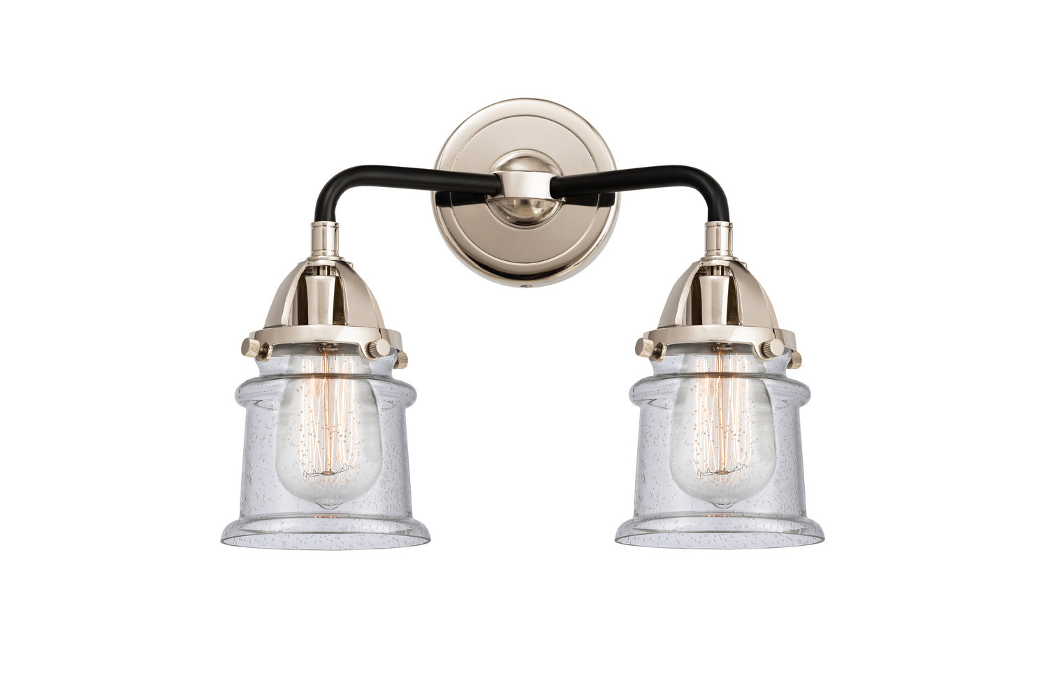 Innovations - 288-2W-BPN-G184S - Two Light Bath Vanity - Nouveau 2 - Black Polished Nickel
