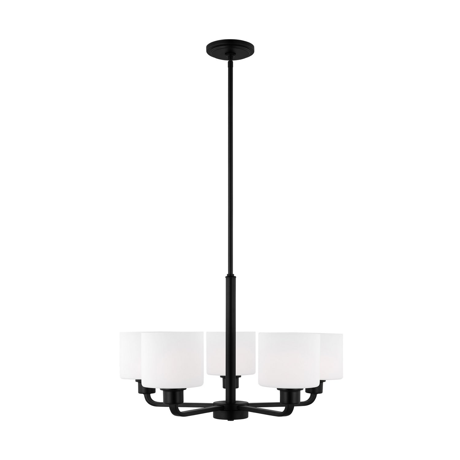 Generation Lighting - 3128805EN3-112 - Five Light Chandelier - Canfield - Midnight Black