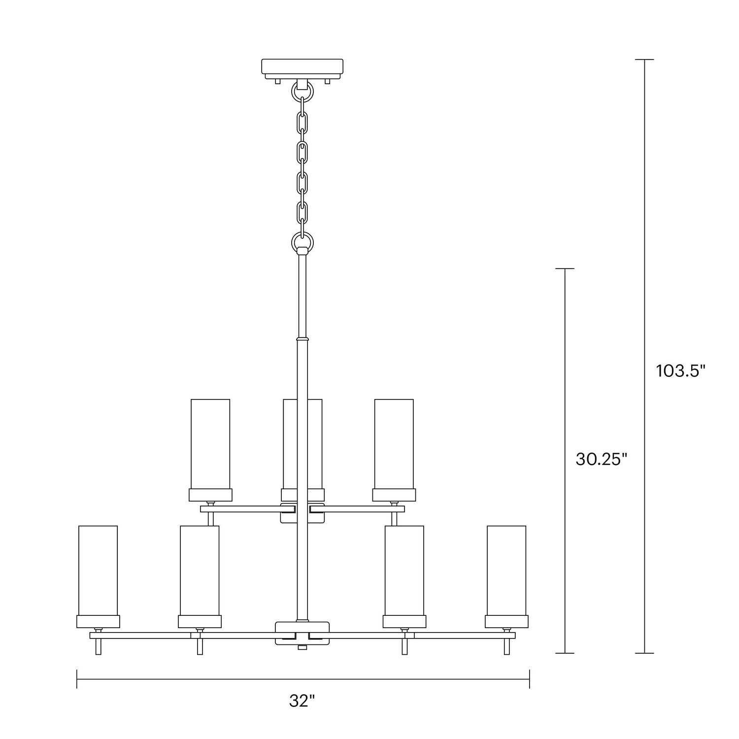 Visual Comfort Studio - 3190309-112 - Nine Light Chandelier - Zire - Midnight Black