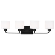 Generation Lighting - 4428804-112 - Four Light Wall / Bath - Canfield - Midnight Black