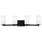 Generation Lighting - 4439104-112 - Four Light Wall / Bath - Hettinger - Midnight Black