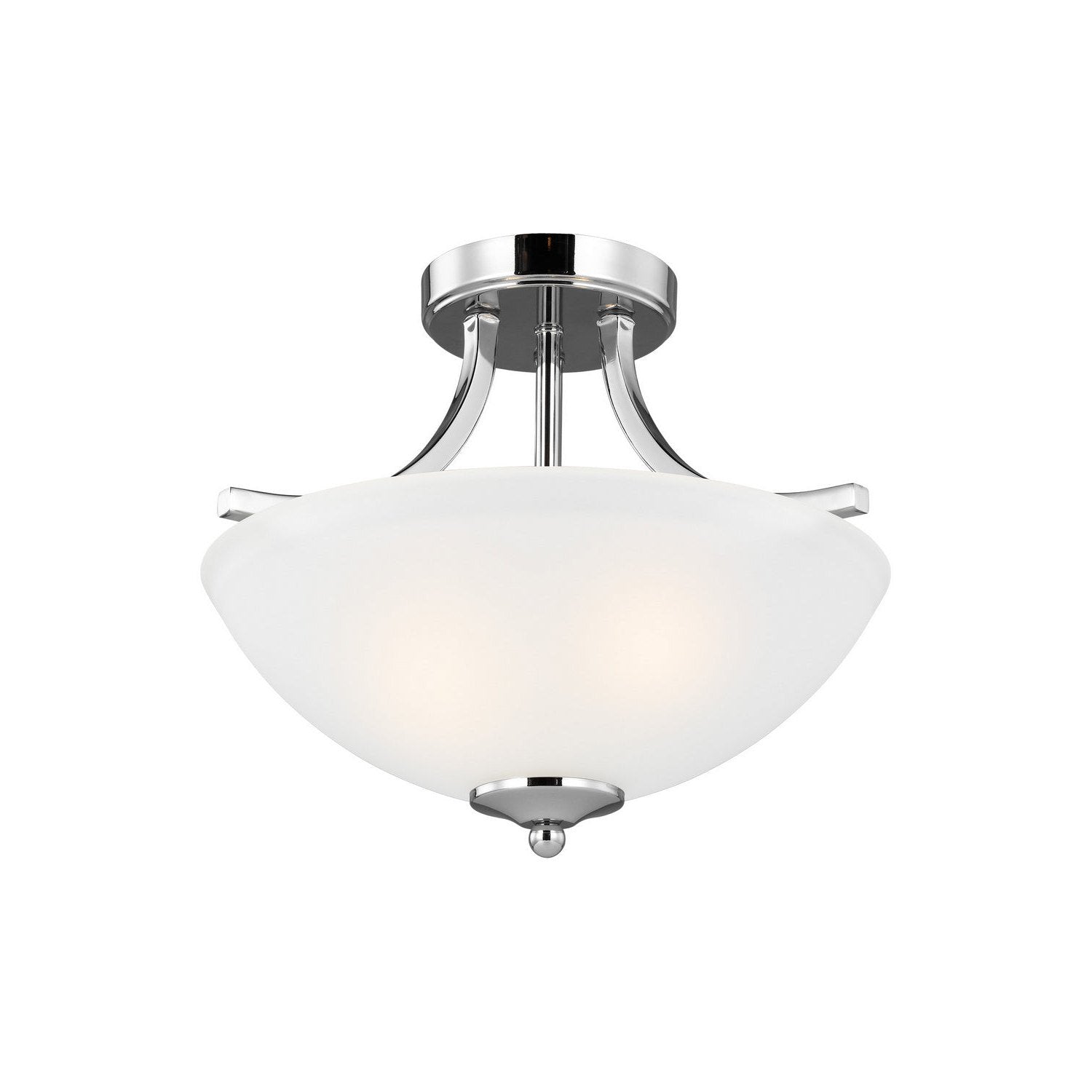 Generation Lighting - 7716502-05 - Two Light Semi-Flush Convertible Pendant - Geary - Chrome
