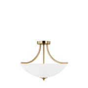 Generation Lighting - 7716503EN3-848 - Three Light Semi-Flush Convertible Pendant - Geary - Satin Brass