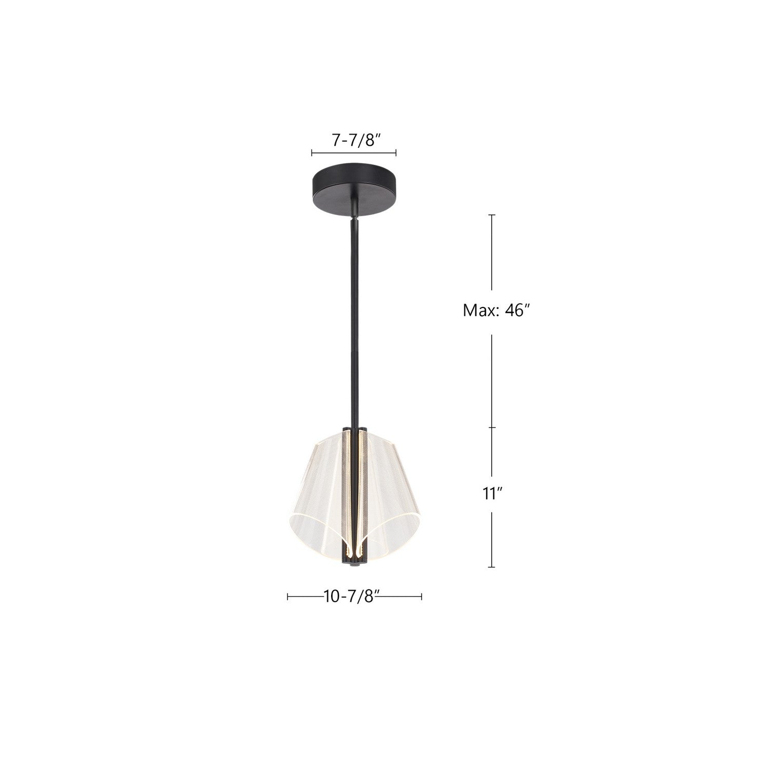 Kuzco Lighting - PD62511-BK/LG - LED Pendant - Mulberry - Black/Light Guide