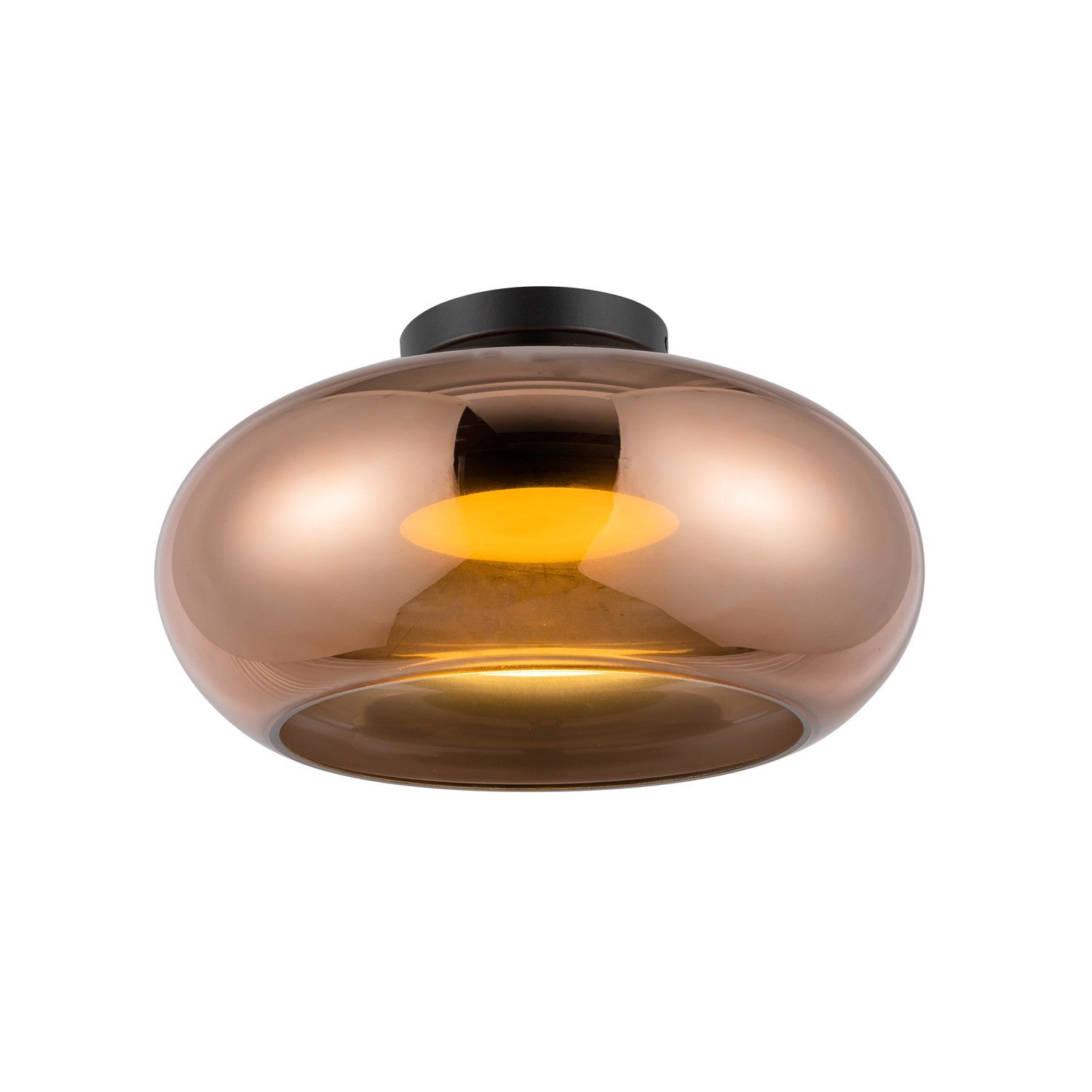 Kuzco Lighting - SF62014-BK/CP - LED Semi-Flush Mount - Trinity - Black/Copper