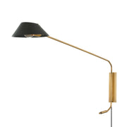 Troy Lighting - PTL8128-PBR/SBK - One Light Wall Sconce - Sacramento - Patina Brass/Soft Black