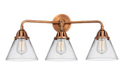 Innovations - 288-3W-AC-G42 - Three Light Bath Vanity - Nouveau 2 - Antique Copper