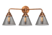 Innovations - 288-3W-AC-G43 - Three Light Bath Vanity - Nouveau 2 - Antique Copper
